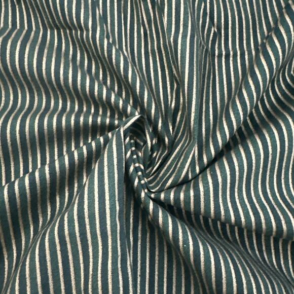 JoAnn Fabric Thin Green and Gold Striped 27x42" School Uniform VTG Men Suiting - Picture 2 of 6